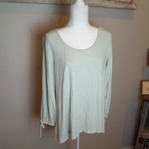EUC Oversized Mint Green Tunic ties around sleeve detail